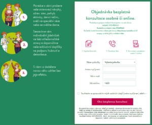 Formulář pro objednání konzultace ohledně hubnutí na Naturhouse