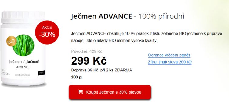 ADVANCE Nutraceutics ječmen