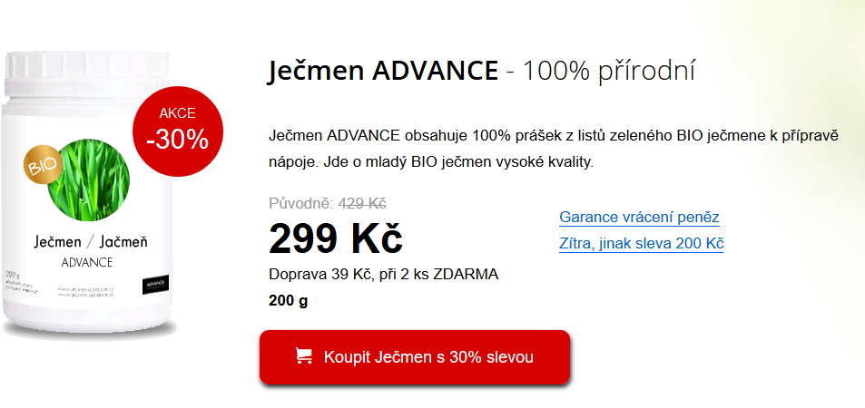 ADVANCE Nutraceutics ječmen