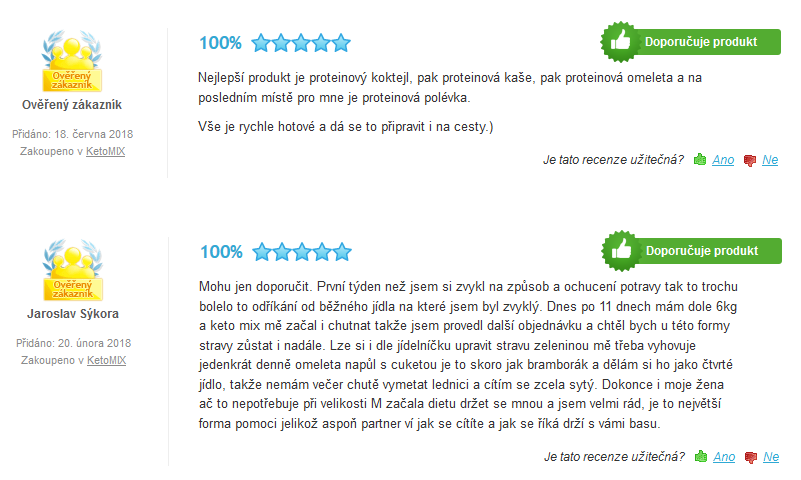 ketomix recenze a zkušenosti z Heureka.cz