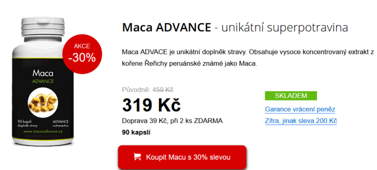 maca advance recenze