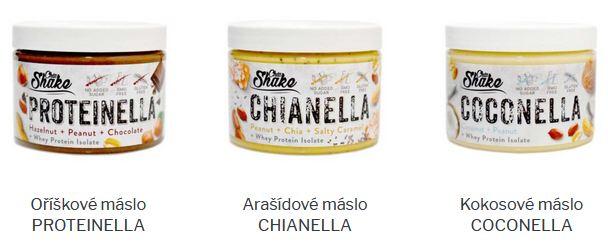 oříšková másla chia shake