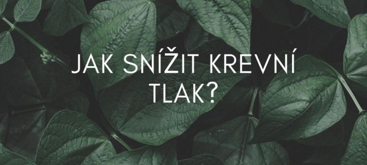 Jak snížit krevní tlak