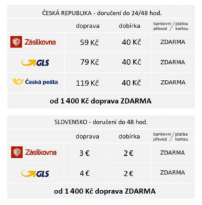 Ceník dopravy na Amarex.cz
