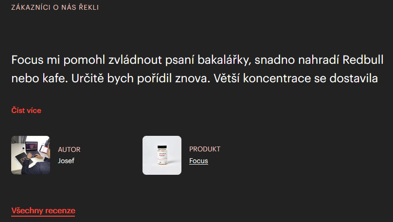 Reálná zkušenost zákazníka s produktem Mindflow