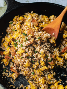 recept na smaženou konjakovou rýži s česnekem