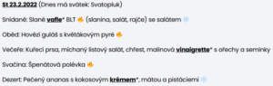 Jak vypadá jídelníček v krabičkové dietě