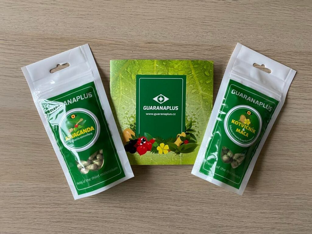Maca, kotvičník zemní a ašvaganda v kapslích