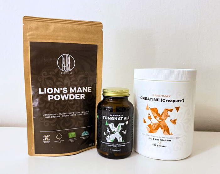 lions mane, tonkgat ali, kreatin od brainmarket